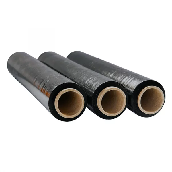 Стрейч-плёнка вторичное сырье, чёрная, 2 кг, 23 мкм, 500 мм, ручная (6 рулонов)