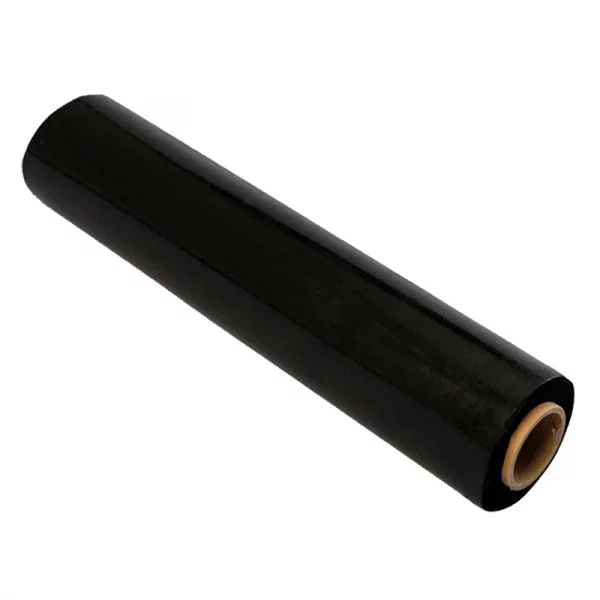 Стрейч-плёнка первичка, чёрная, 2.2 кг, 17 мкм, 500 мм, ручная (6 рулонов)