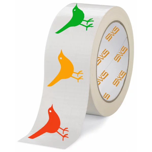 Клейкая лента (скотч) с логотипом 3 цвета, 48 мм, 66 м, 45 мкм (108 шт.)